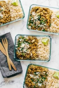 A picture of Cilantro Lime Chicken and Lentil Rice Bowls