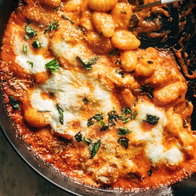 A picture of Three Cheese Baked Gnocchi with Spinach