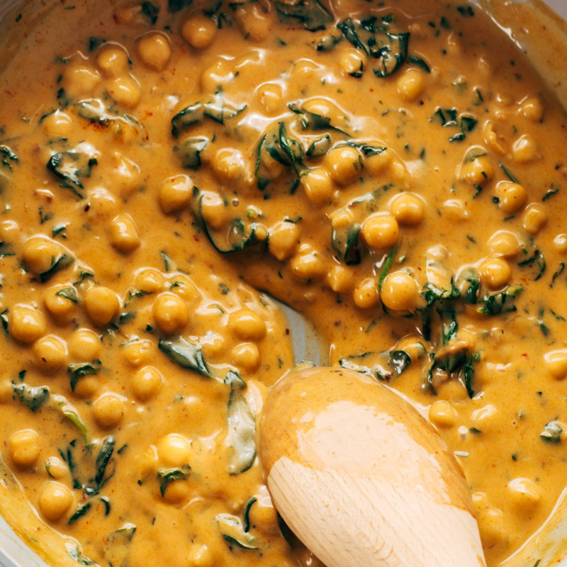 A picture of Steph's Chickpea Curry with Spinach and Rice